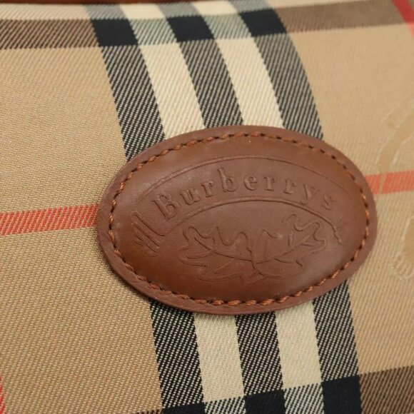 Burberrys Nova Check Hand Bag Canvas Beige Auth - Picture 5 of 16